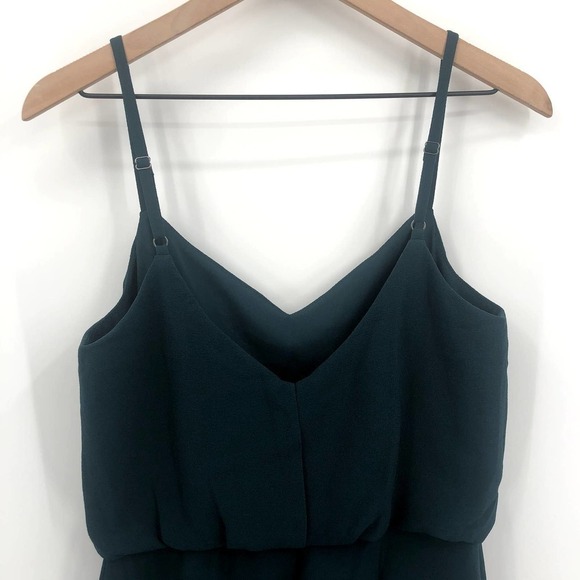 DRESS THE POPULATION Gracelyn Pine Blouson High Slit Maxi Dress Size Large NEW - Picture 10 of 14